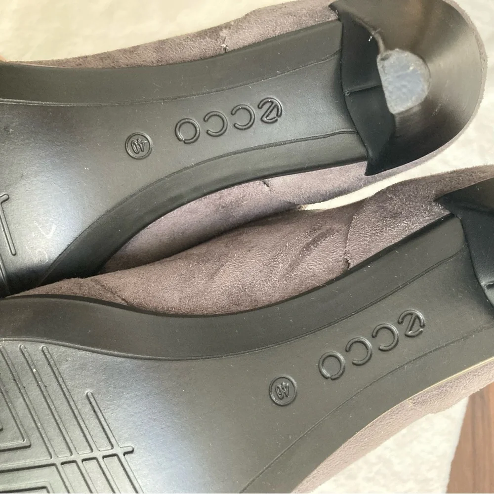 Ecco Danish modern heels ankle boots pointy sleek pull on shoes 40, US 9 - 9.5